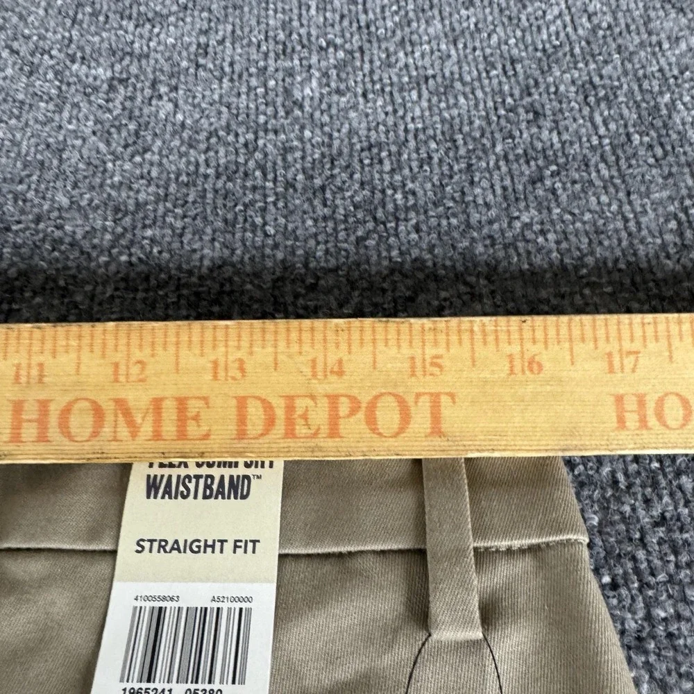 Dockers Pants Mens 32x34 Beige Signature Iron Free Straight Khaki Stretch NWT
